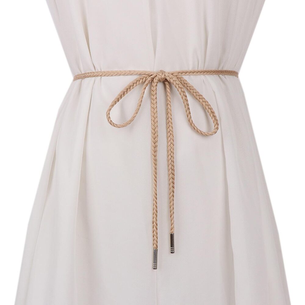 5814 Women Girls Boho Weave Cotton Braided Waist Tie Belt Wrap Cloth Belts